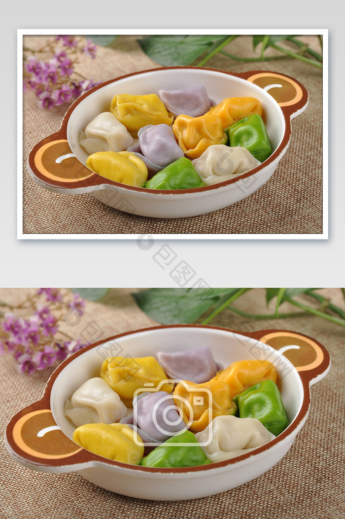 儿童蔬菜彩色水饺摄影图片图片