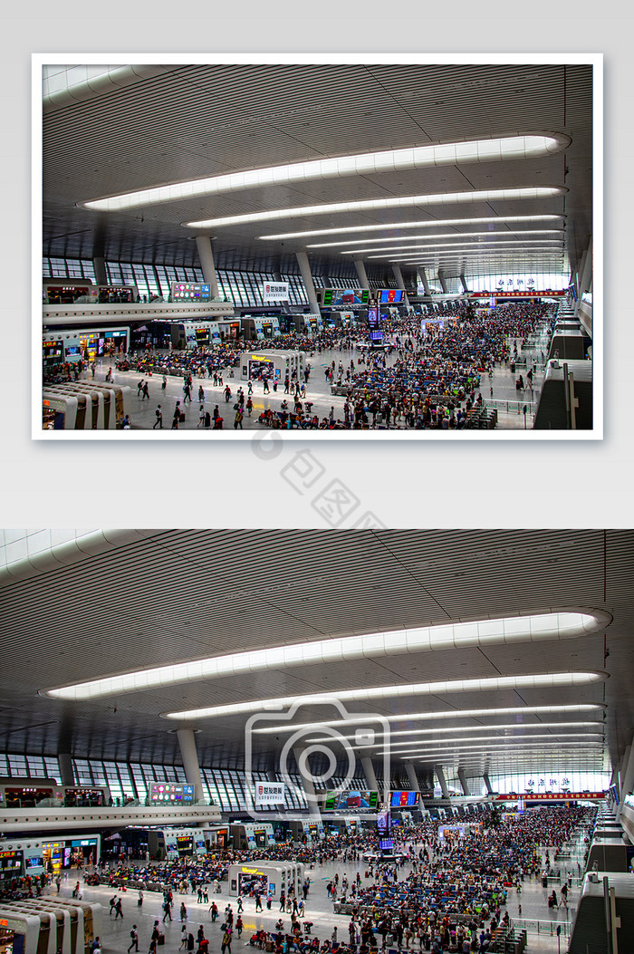 杭州东站内景候车室摄影图图片