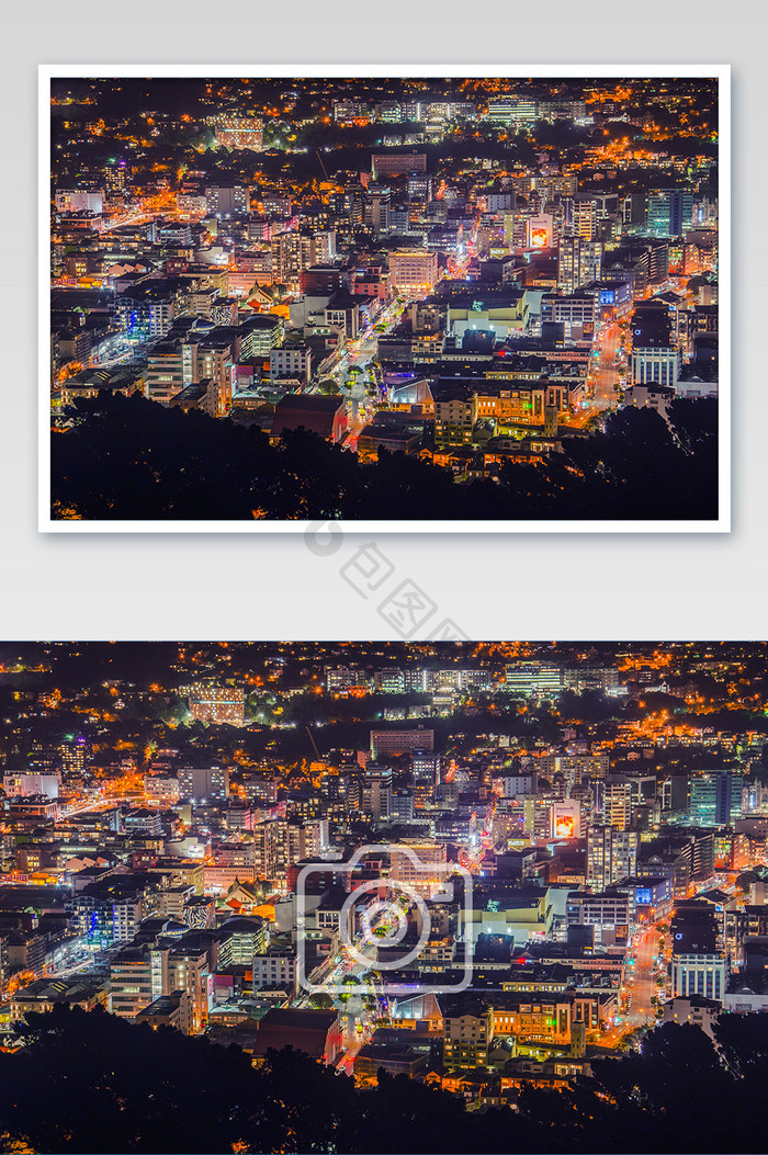新西兰首都惠灵顿夜景摄影图片