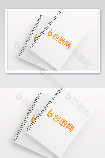 办公白色笔记本样机图片