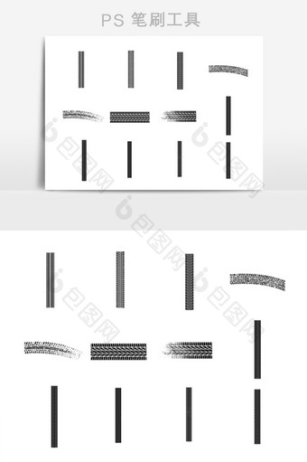 轮胎痕迹花纹笔刷图片