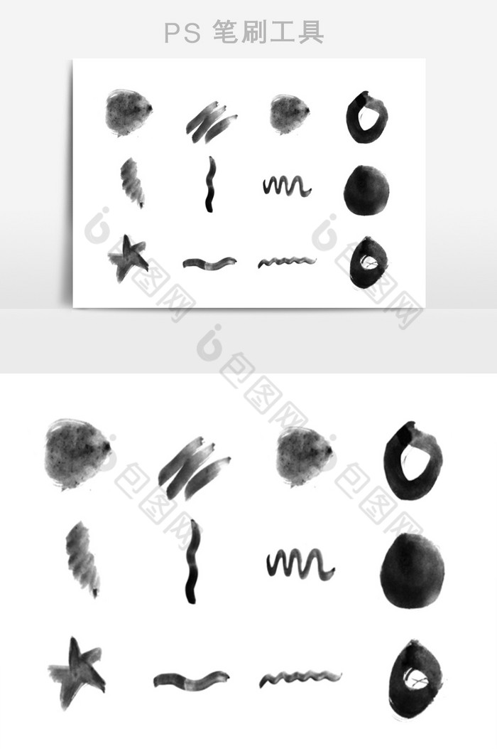 涂鸦图形笔刷图片图片