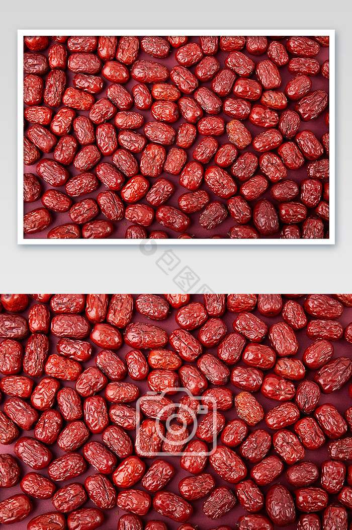 红色红枣五谷杂粮干枣美食摄影图片