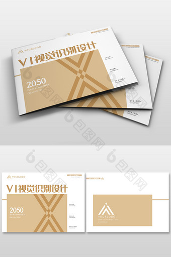 金色大气企业VI设计品牌手册视觉识别画册图片