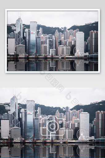 香港维多利亚湾中环摩天楼图片
