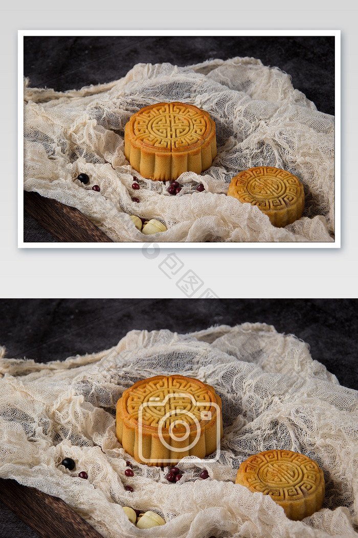 中式传统美食月饼特写摄影