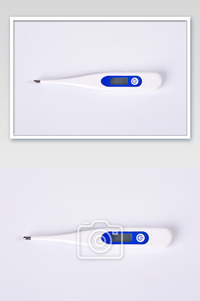 白色电子体温计测量计发烧医疗摄影图片