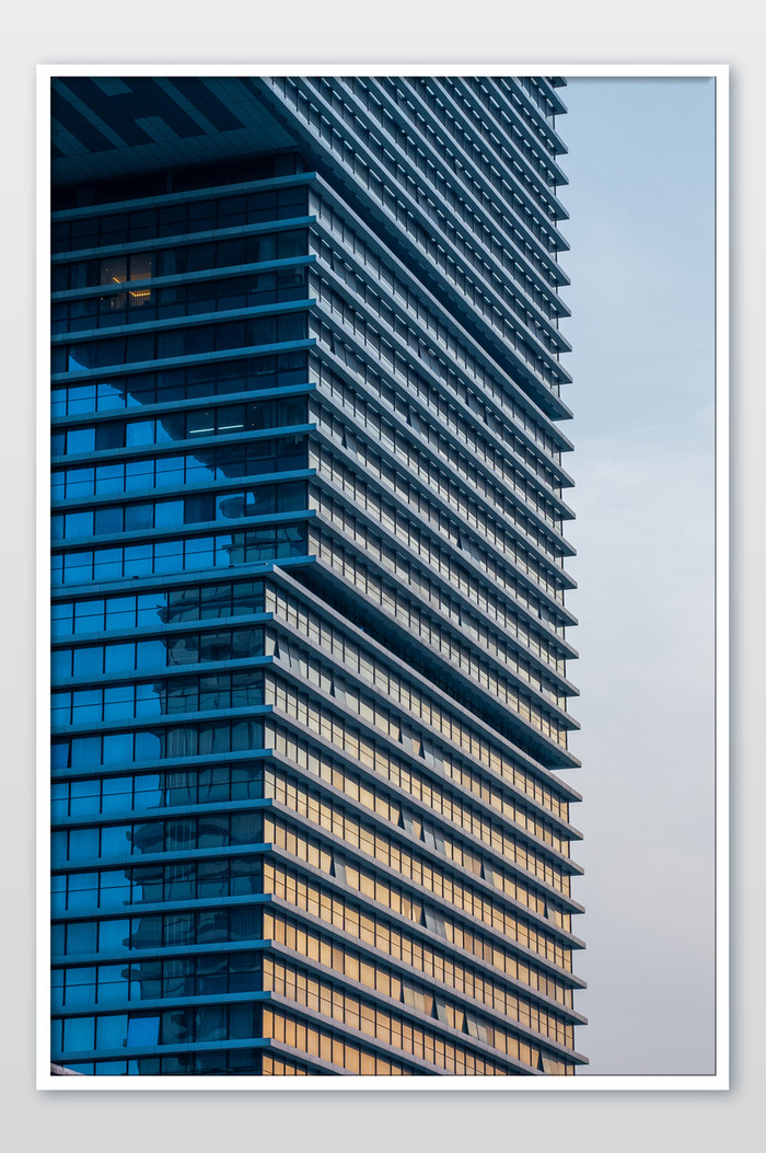 大厦壮观蓝色大气商物楼高楼写字楼仰视图片