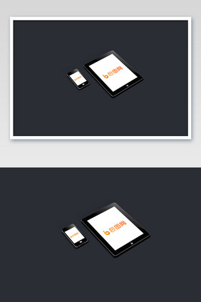 黑色手机和平板电脑样机
