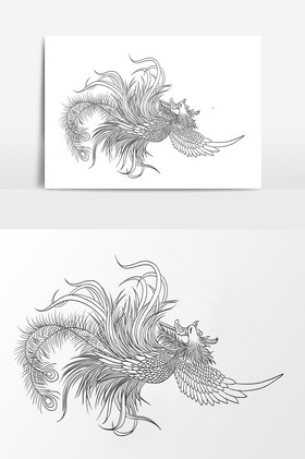 线稿凤凰