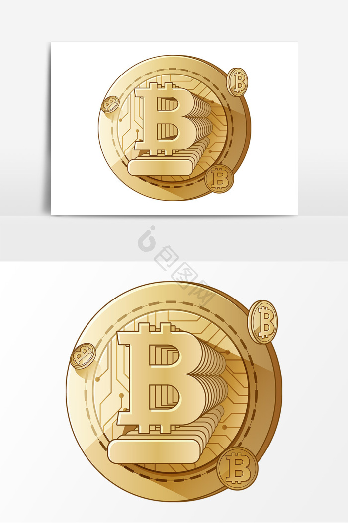 比特币logo图片-包图网