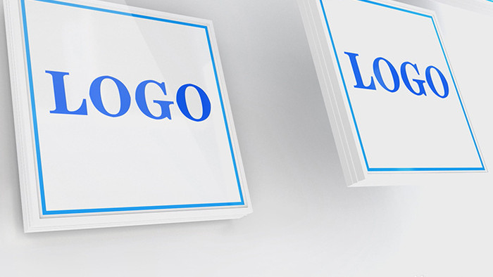 3D方块企业LOGO图片墙片头AE模板
