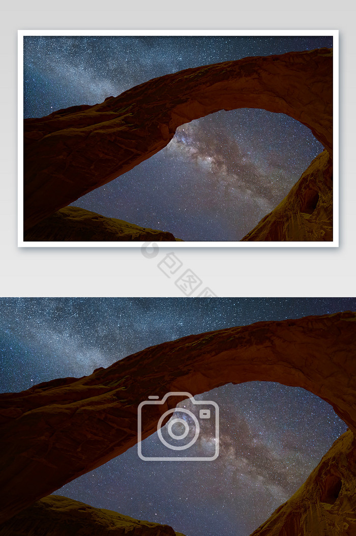 拱门国家公园大峡谷星空银河摄影图片