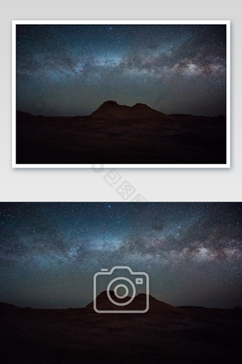 戈壁沙漠无人区高原星空银河壮观图片