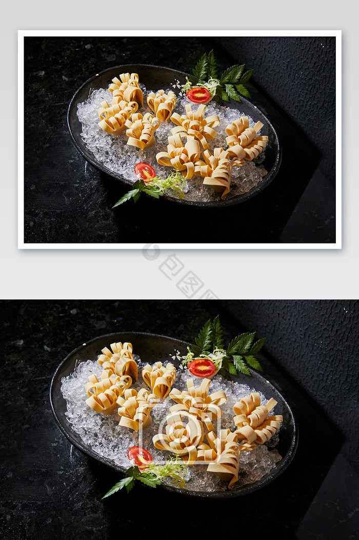 白色千张豆腐豆皮豆制品美食摄影图片图片