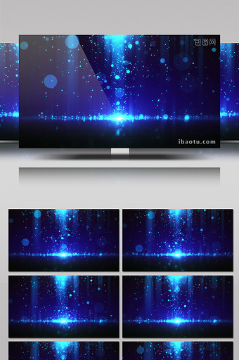 蓝色梦幻粒子颁奖晚会循环背景4K视频素材图片