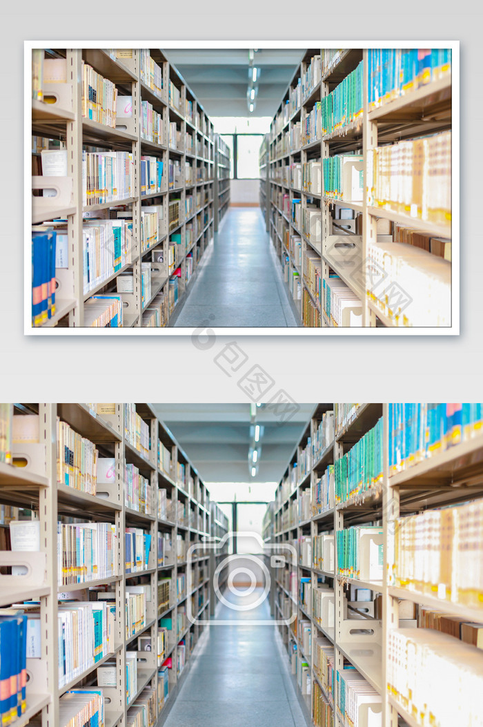 图书馆书柜书架环境图