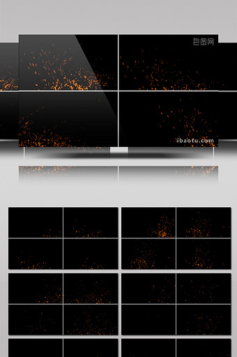 10段带透明通道4K火星火花特效视频素材图片
