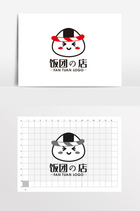 寿司饭团日本料理LOGO标志VI