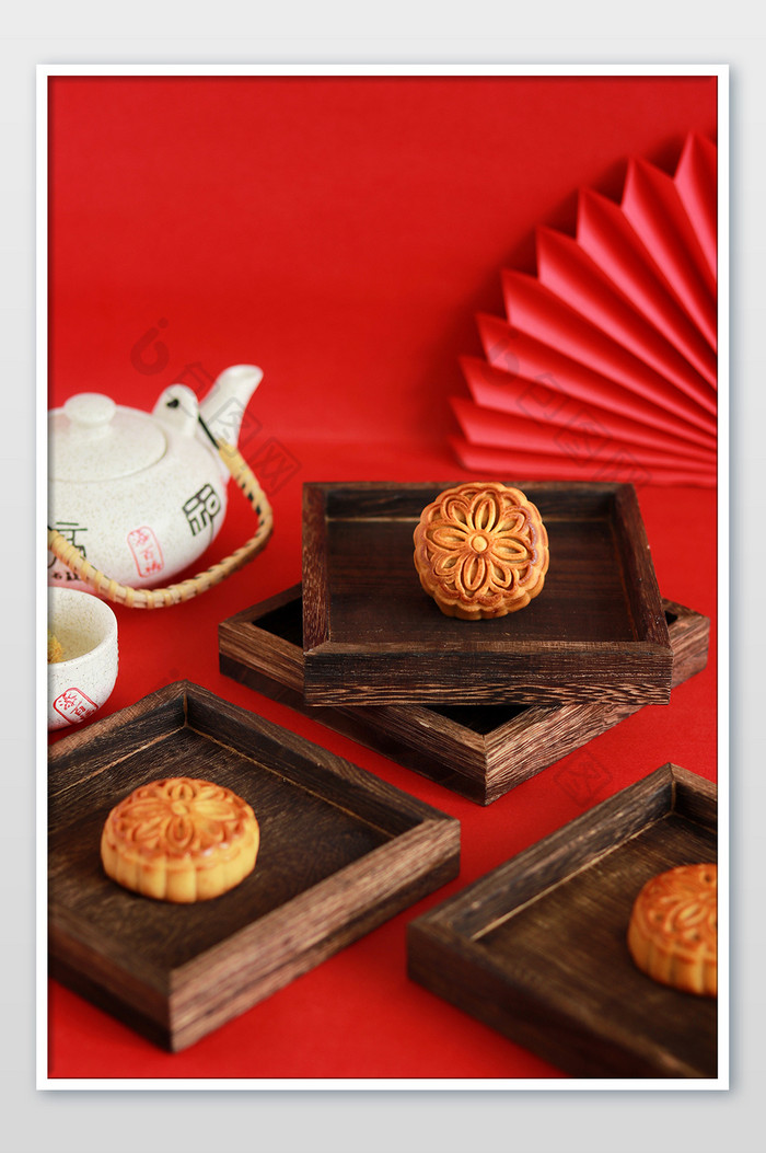 中秋月饼平面风格广告海报图片图片