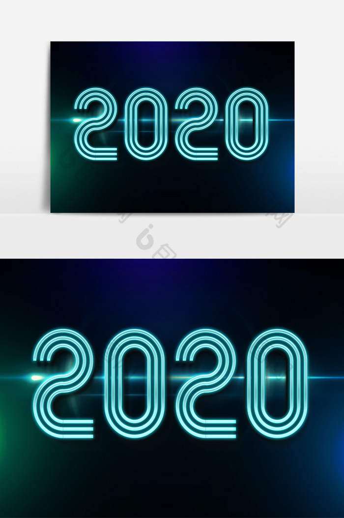 鼠年2020青色图片
