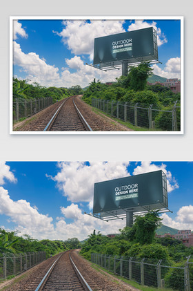 城市交通铁路户外广告牌