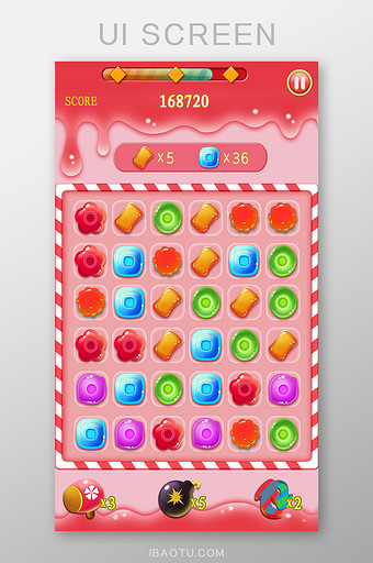 糖果消消乐UI游戏界面图片