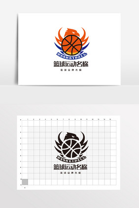 篮球比赛篮球俱乐部队徽LOGO标志VI