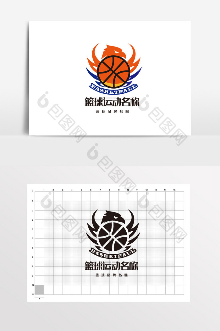 籃球比賽籃球俱樂部隊徽logo標誌vi