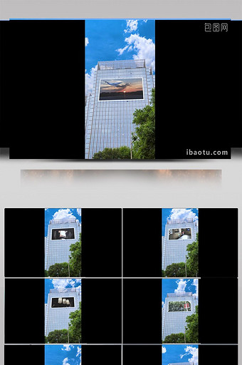 抖音实拍城市高楼户外广告视频图文展示图片