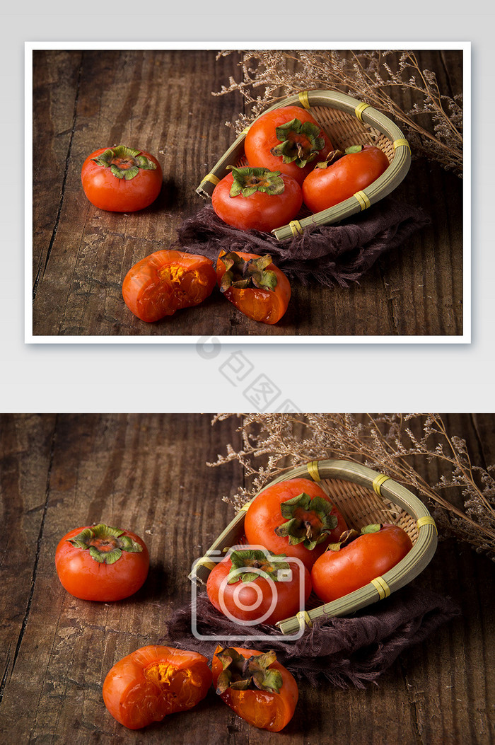 新鲜软柿子摄影图片图片