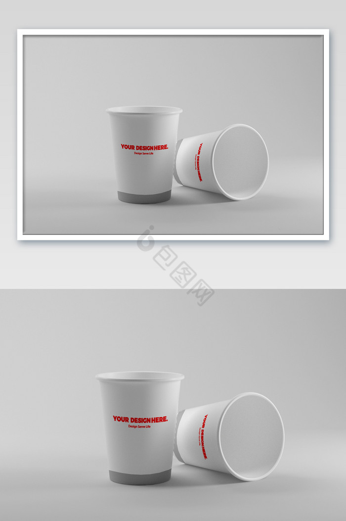 企业纸杯塑料logo标志广告办公用品图片