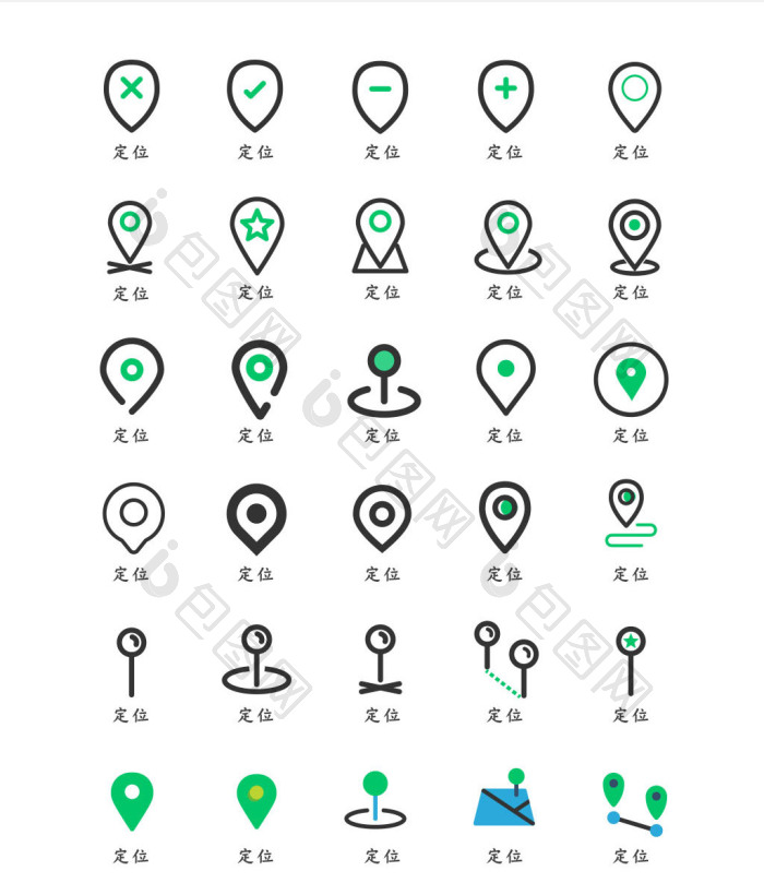 简约定位icon图标-包图网