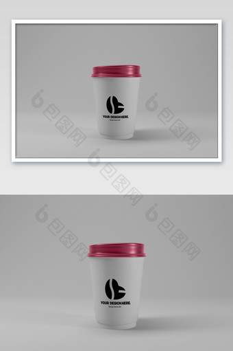 一次性饮料杯咖啡杯豆浆杯任意改色包装样机图片
