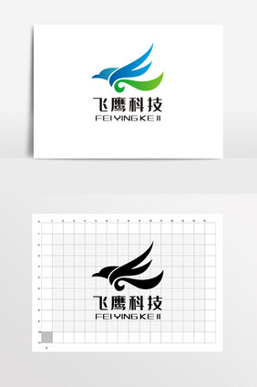 老鹰科技教育商务LOGO 标志VI