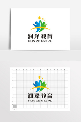 教育幼儿园学校人力LOGO VI