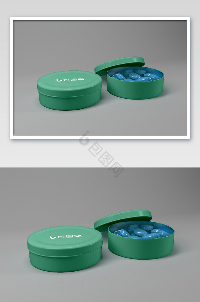 糖果盒药罐盒子开盖颗粒可变色标志包装图片
