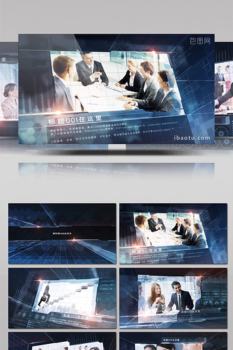 高科技HUD全息屏幕图文内容展示AE模板图片