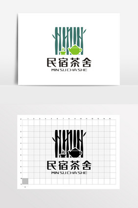 民宿茶社LOGO标志VI