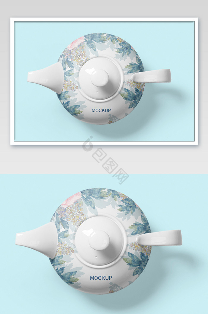 瓷茶壶茶具模板图片