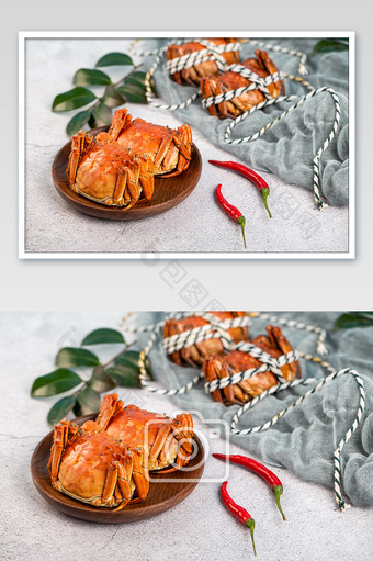 中式美食大闸蟹高清图片