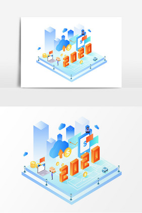 2.5d金融科技元素