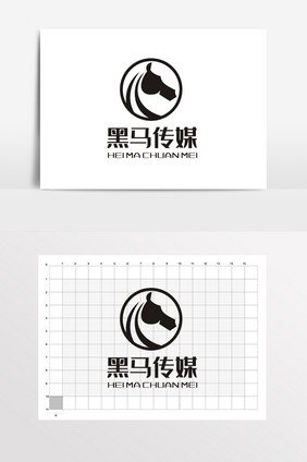 黑马传媒影视LOGO标志VI