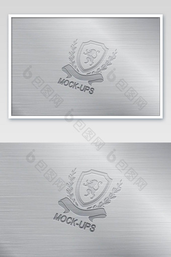 不锈钢金属质感纹理雕刻字logo标志样机图片