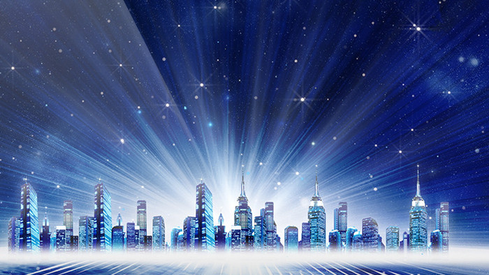 科技城市光线粒子动画特效素材背景视频