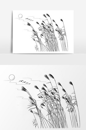 画装饰芦苇丛自然海报网恋么我萝莉音抖音同款恋爱手举牌网络芦草风吹