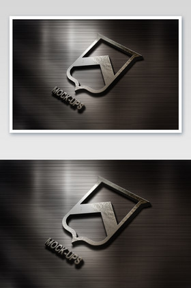 金属纹理拉丝质感字标志钢板钢笔烫金字logo标志蓝山水商贸烟酒商行