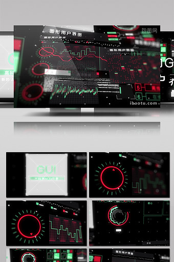 高科技HUD元素图形用户界面演示AE模板图片