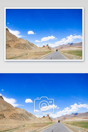 西藏喜玛拉雅山脉天路道路