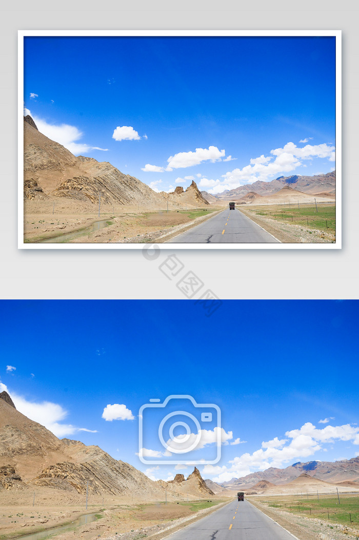 西藏喜玛拉雅山脉天路道路图片